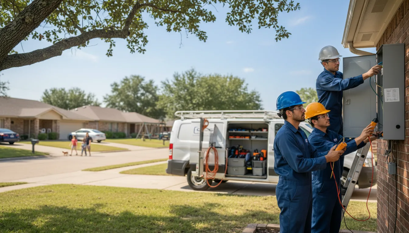 Certified electrician providing emergency electrical services in South English, IA